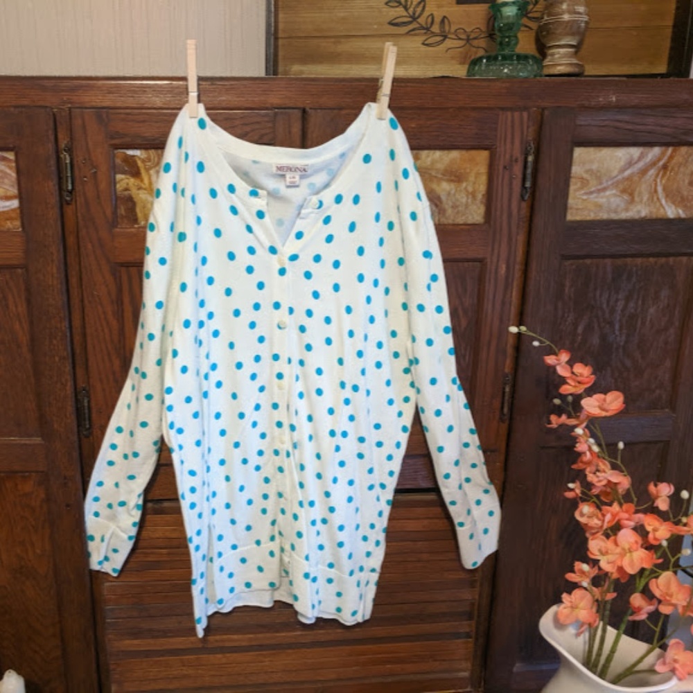 Merona Polka Dot Cardigan (Large)